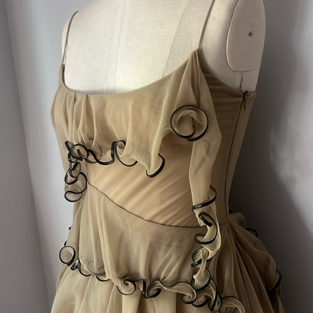 Tory Burch Olive Green Strappy Octopus Mini Dress - Picture 2 of 5